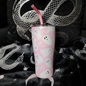 30oz Hot/Cold Tumbler Pink Ghosts 👻 🩷